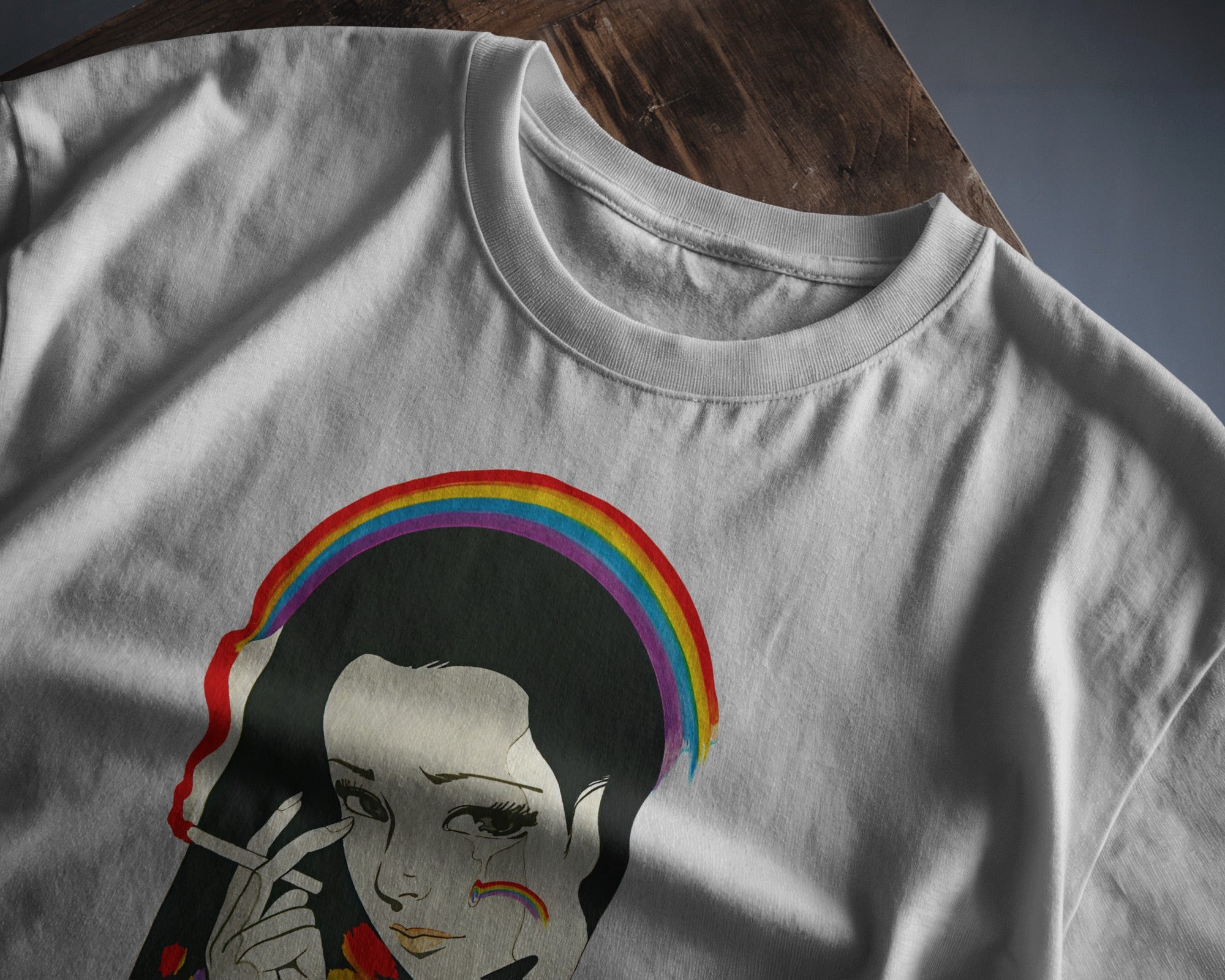 Rainbow Tears | Classic Fit Printed T-Shirt