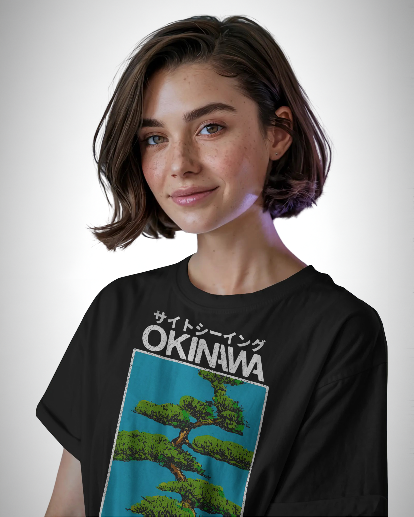 Okinawa Pines: Serenity in Sight  | Classic Fit Printed T-Shirt