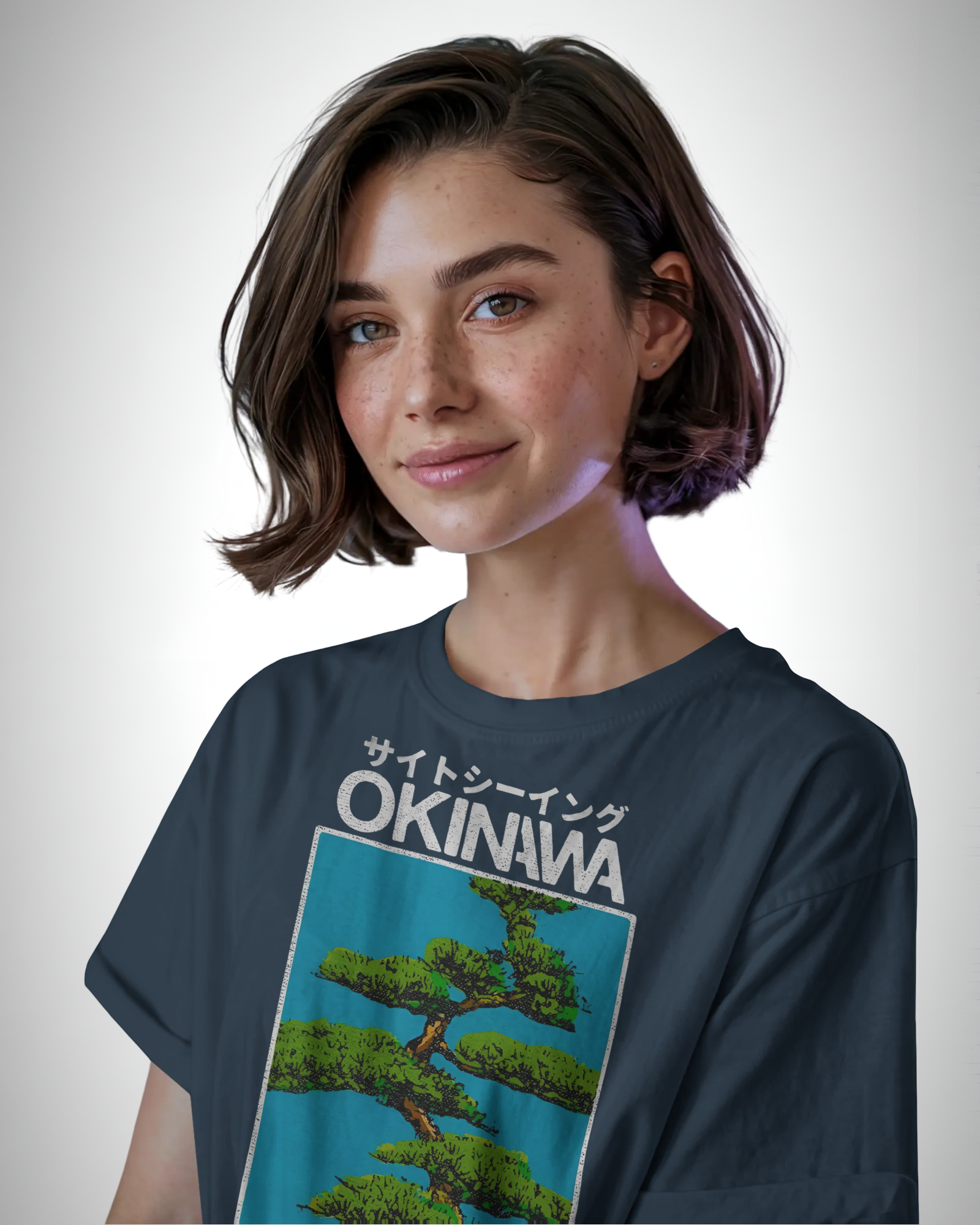 Okinawa Pines: Serenity in Sight  | Classic Fit Printed T-Shirt